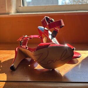 Karl Lagerfeld red high heel